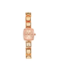 Jessica Carlyle Women's Shiny Rose Gold Metal Alloy Analog Watch, 18mm