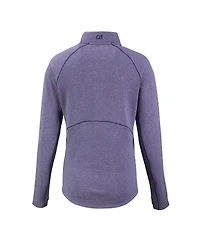 Cutter & Buck Women's Heather Purple Minnesota Vikings Peshastin Eco Fleece Tri-Blend Raglan Half-Zip Jacket