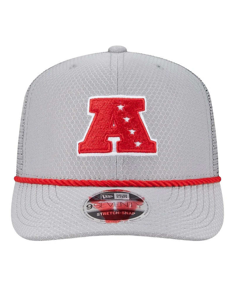 New Era Men's Gray Kansas City Chiefs 2025 Pro Bowl 9SEVENTY Stretch-Snap Hat