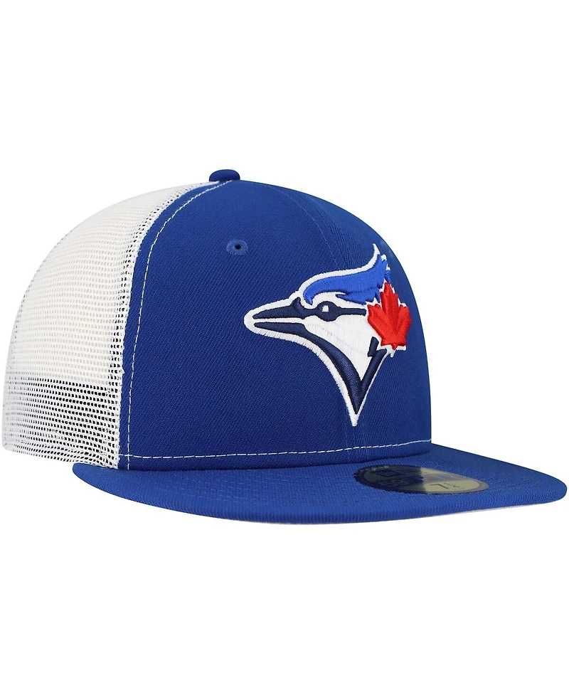 New Era Men's Royal Toronto Blue Jays Team Color 59FIFTY Trucker Fitted Hat