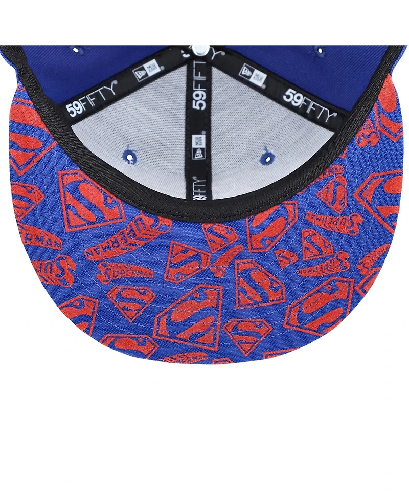 New Era Men's Blue Superman 59FIFTY Fitted Hat