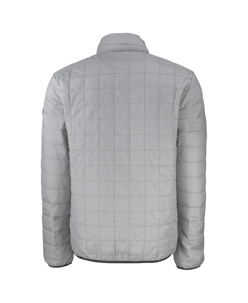 Cutter & Buck Men's Gray Buffalo Bills Big Tall Rainier PrimaLoft Eco Insulated Full-Zip Puffer Jacket