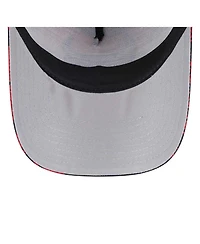 New Era Men's Black/Red Chicago Bulls Tip Off A-Frame Trucker 9FORTY Adjustable Hat