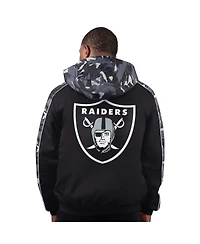 Starter Men's Black Las Vegas Raiders Thursday Night Gridiron Full-Zip Jacket