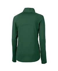 Cutter & Buck Women's Green Philadelphia Eagles Gridiron Classics Logo Adapt Eco Knit Stretch Half-Zip Pullover Top
