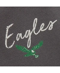 Mitchell & Ness Women's Gray Philadelphia Eagles Funnel Neck Pullover Hoodie