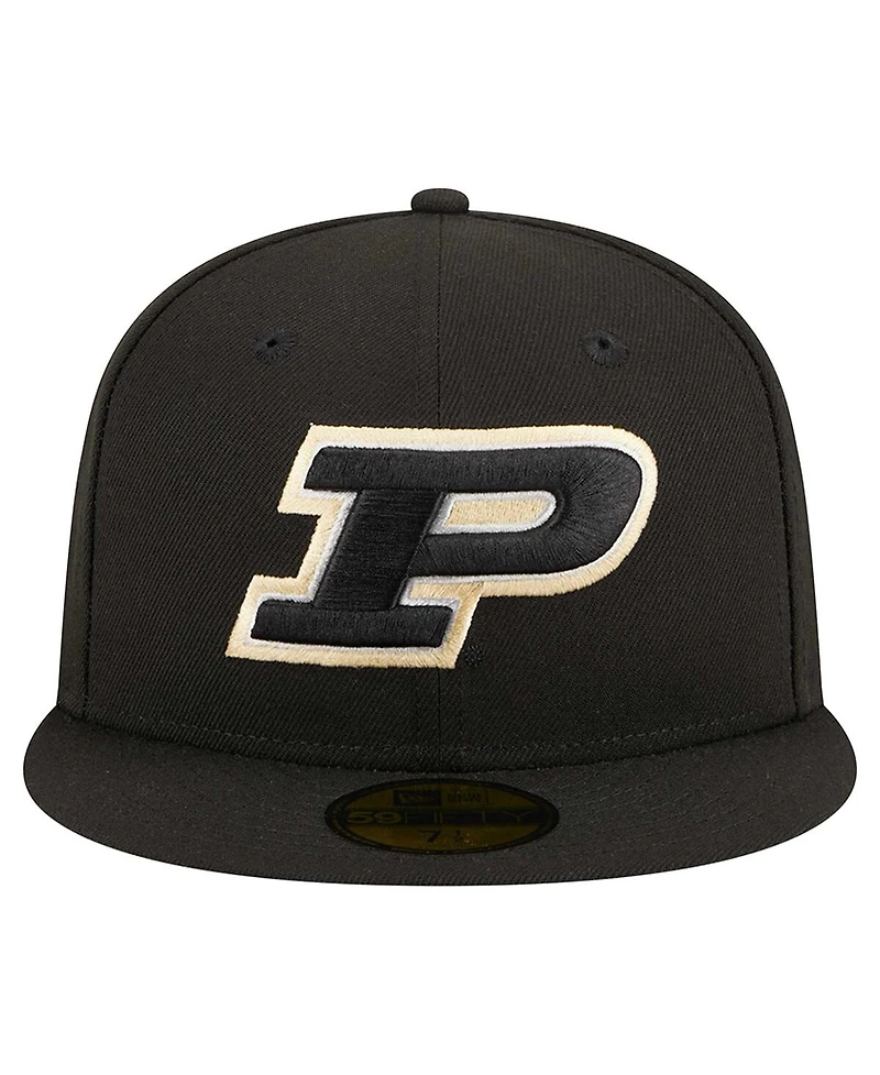 New Era Men's Black Purdue Boilermakers 59FIFTY Fitted Hat