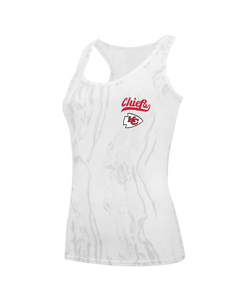 Concepts Sport Women's White Kansas City Chiefs Plus Size Quartz Tank Top Shorts Set