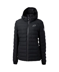 Cutter & Buck Women's Black Buffalo Bills Mission Ridge Eco Insulated Full-Zip Hoodie Puffer Jacket
