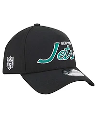 New Era Men's Black New York Jets Smith 9FORTY Adjustable hat
