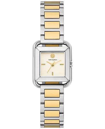 Tory Burch Women's The Kira Square Two-Tone Stainless Steel Bracelet Watch 24mm