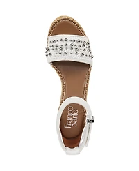 Franco Sarto Women's Clemens Raffia Espadrille Wedge Sandals