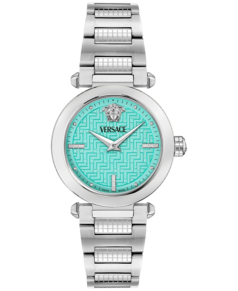 Versace Women's Swiss Greek Stainless Steel Bracelet Watch 35mm