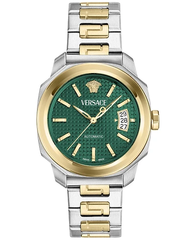 Versace Men's Swiss Automatic Dylos Two-Tone Stainless Steel Bracelet Watch 42mm
