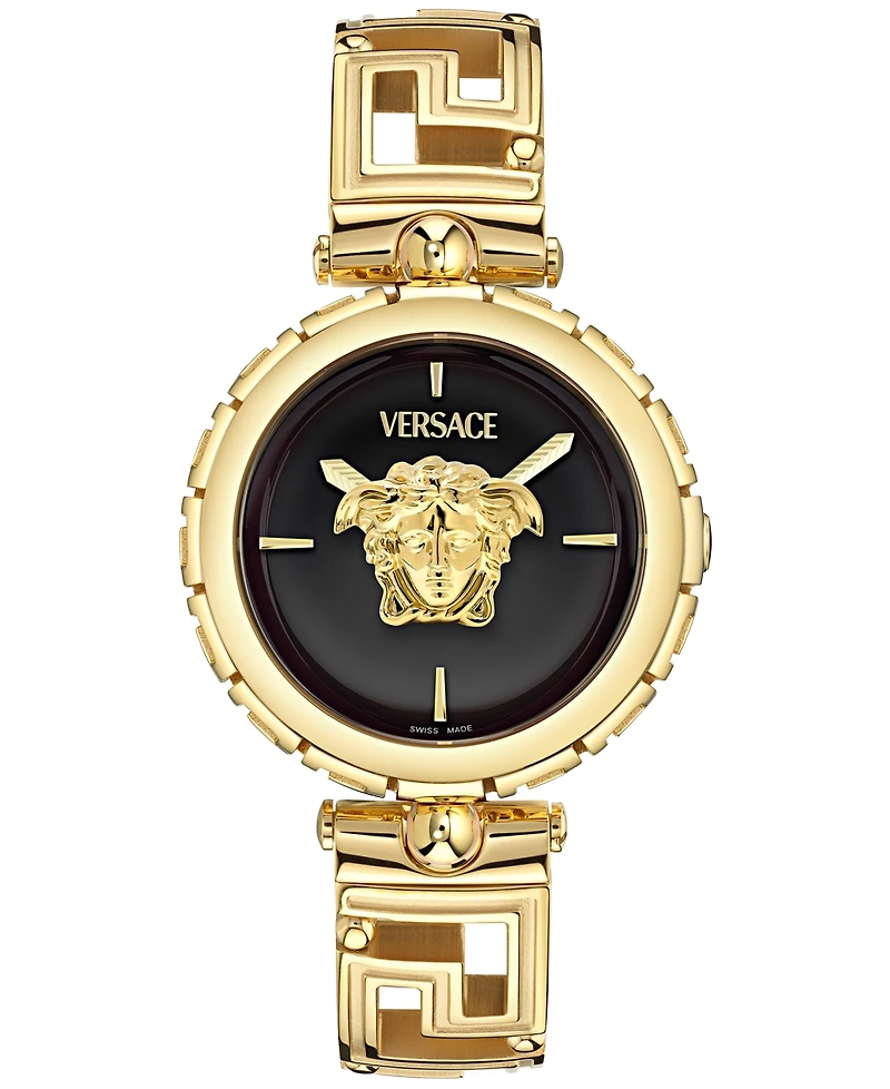 Versace Women's Swiss Medusa Jewel Gold Ion Plated Bracelet Watch 34mm