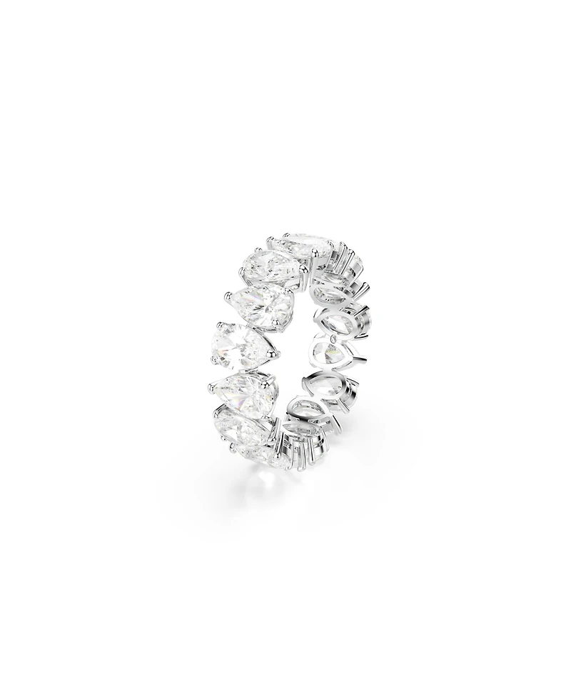 Swarovski Matrix Vittore Silver-Tone Pear Cut Ring