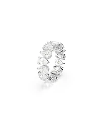 Swarovski Matrix Vittore Silver-Tone Pear Cut Ring
