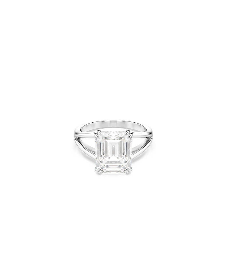 Swarovski Stilla Rhodium Plated Octagon Cut Ring