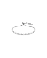 Swarovski Matrix Mixed Round Cuts White Rhodium Plated Tennis Bracelet