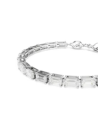 Swarovski Matrix Baguette Cut White Rhodium Plated Tennis Bracelet