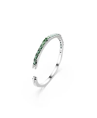 Swarovski Matrix Baguette Cut Rhodium Plated Bangle Bracelet