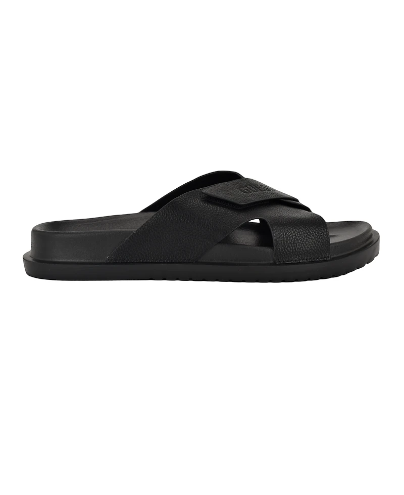 Guess Men's Vaton Strap Detail Slip On Sandals