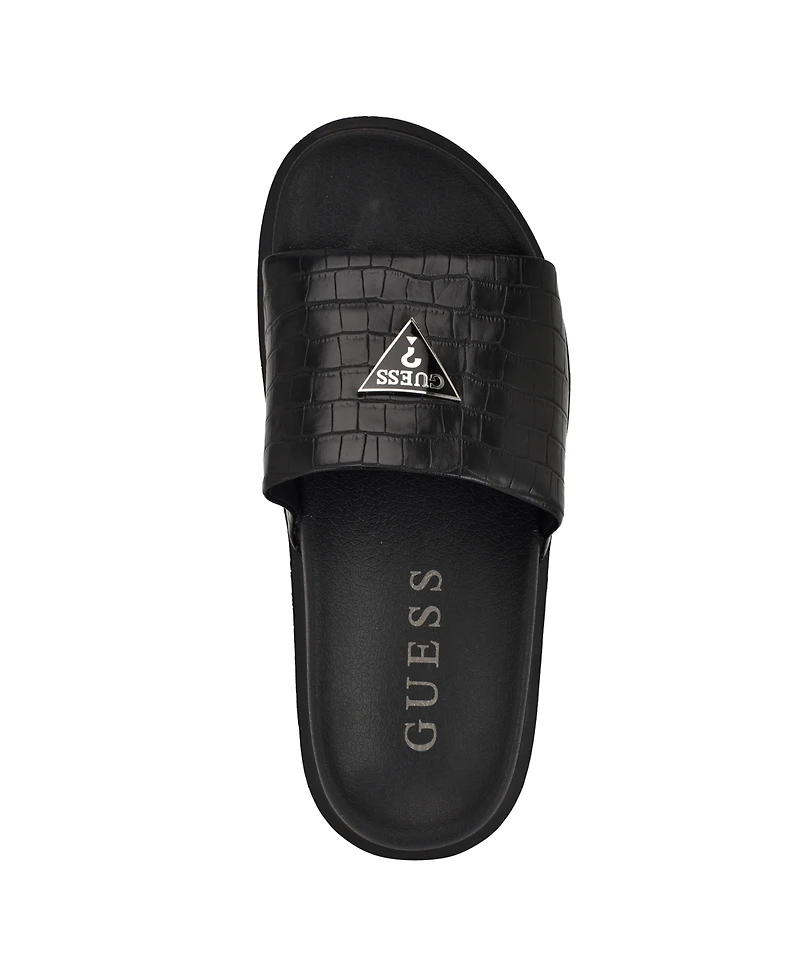 Guess Men's Vesper Branded Slip On Fashion Slides