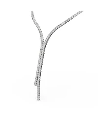 Swarovski Matrix Round Cut White Rhodium Plated Y Necklace