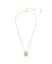 Swarovski Chroma Octagon Cut Green Gold-Tone Plated Pendant Necklace