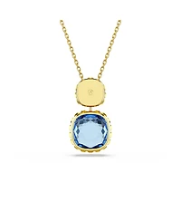 Swarovski Chroma Cushion Cut Multicolored Gold-Tone Plated Pendant Necklace