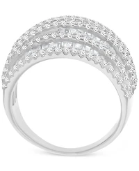 Mixed Cubic Zirconia Multi-Row Ring (4-3/4 ct. t.w.) in 14k Gold over Sterling Silver