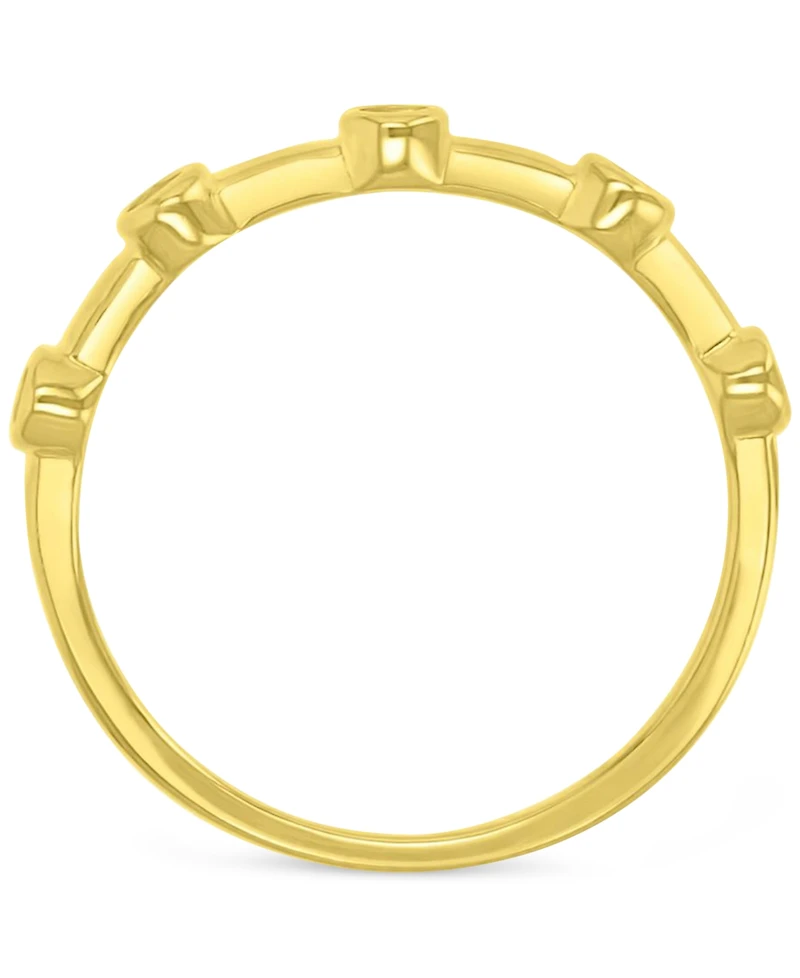 Cubic Zirconia Accent Ring (1/3 ct. t.w.) 14k Gold over Sterling Silver