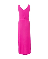 Quiz Women's V Neck Maxi Dress With Tie Belt Detail