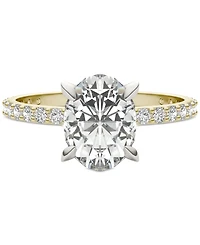 Charles & Colvard Moissanite Classic Basket Solitaire Engagement Ring (2-1/2 ct. t.w.) Two-Tone 14k Gold