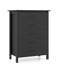Modern 5-Drawer Chest Dresser for Bedroom or Entryway Storage and Organization
