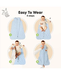 KeaBabies 2-Pack Snooze Baby Sleep Sacks, Cotton Wearable Blanket, Soft Toddler Sleeping Bag, Smooth Zipper