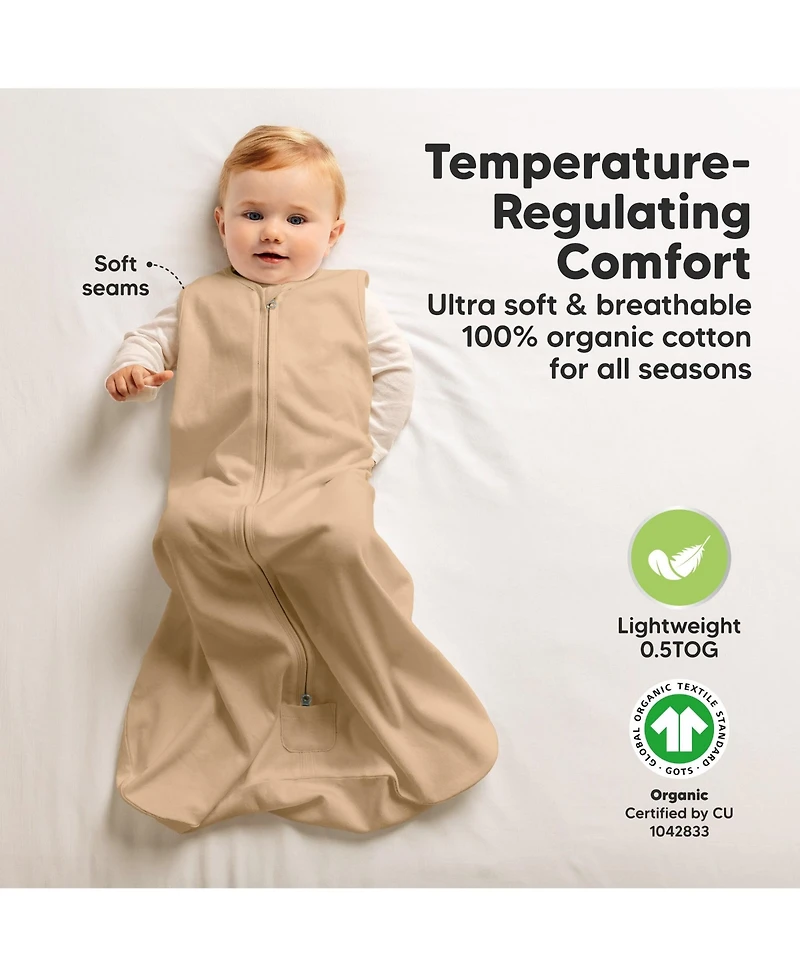 KeaBabies 2-Pack Snooze Baby Sleep Sacks, Cotton Wearable Blanket, Soft Toddler Sleeping Bag, Smooth Zipper