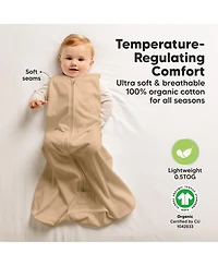 KeaBabies 2-Pack Snooze Baby Sleep Sacks, Cotton Wearable Blanket, Soft Toddler Sleeping Bag, Smooth Zipper
