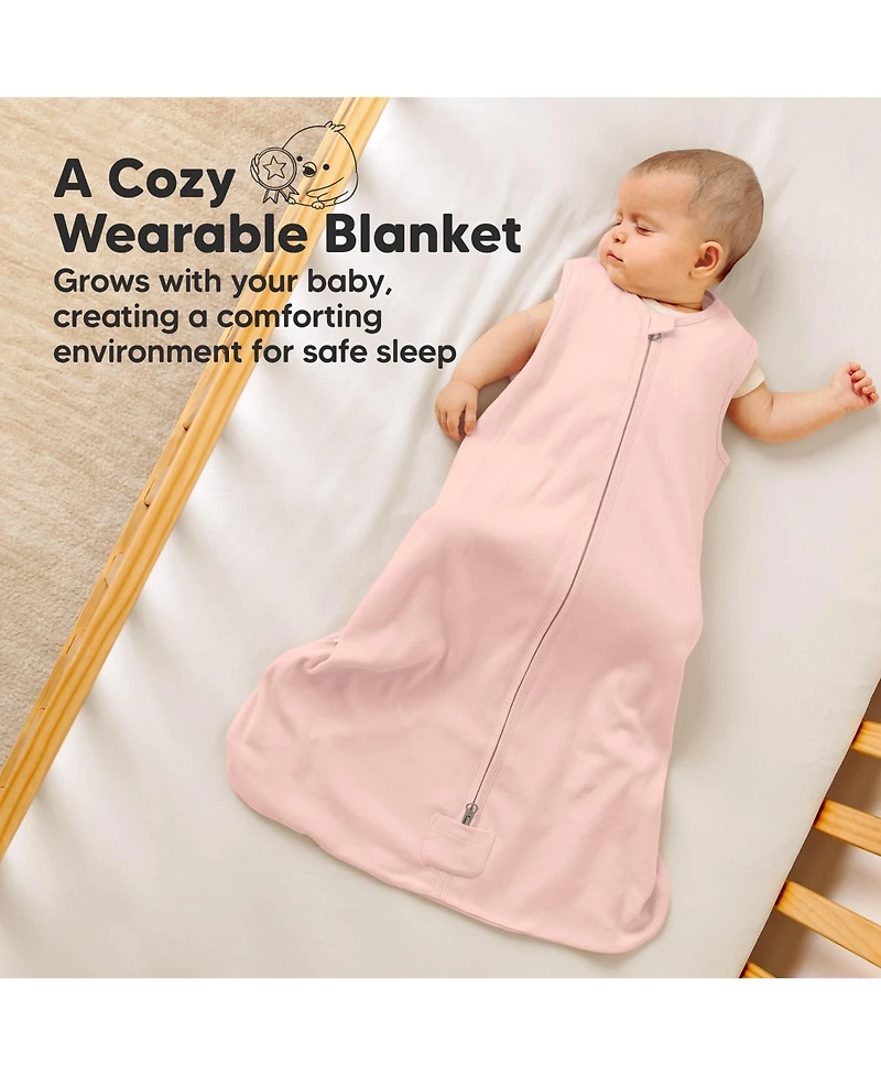 KeaBabies 2-Pack Snooze Baby Sleep Sacks, Cotton Wearable Blanket, Soft Toddler Sleeping Bag