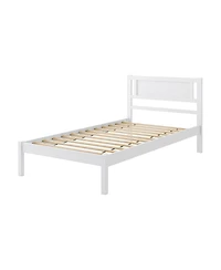 Wood Bed Frame with Headboard and Sturdy Wooden Slat Support for Mattress