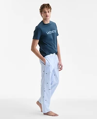 Lacoste Men's Regular-Fit Croc Stripe Pajama Pants