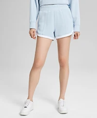 And Now This Women's Scuba Contrast-Hem Pull-On Shorts, Exclusively at Macy's