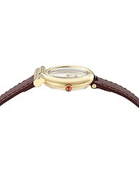 Ferragamo Women's Swiss Gancini Twisted Burgundy Leather Strap Watch 28mm