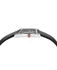 Ferragamo Women's Swiss Asymetrique Black Leather Strap Watch 22x36mm