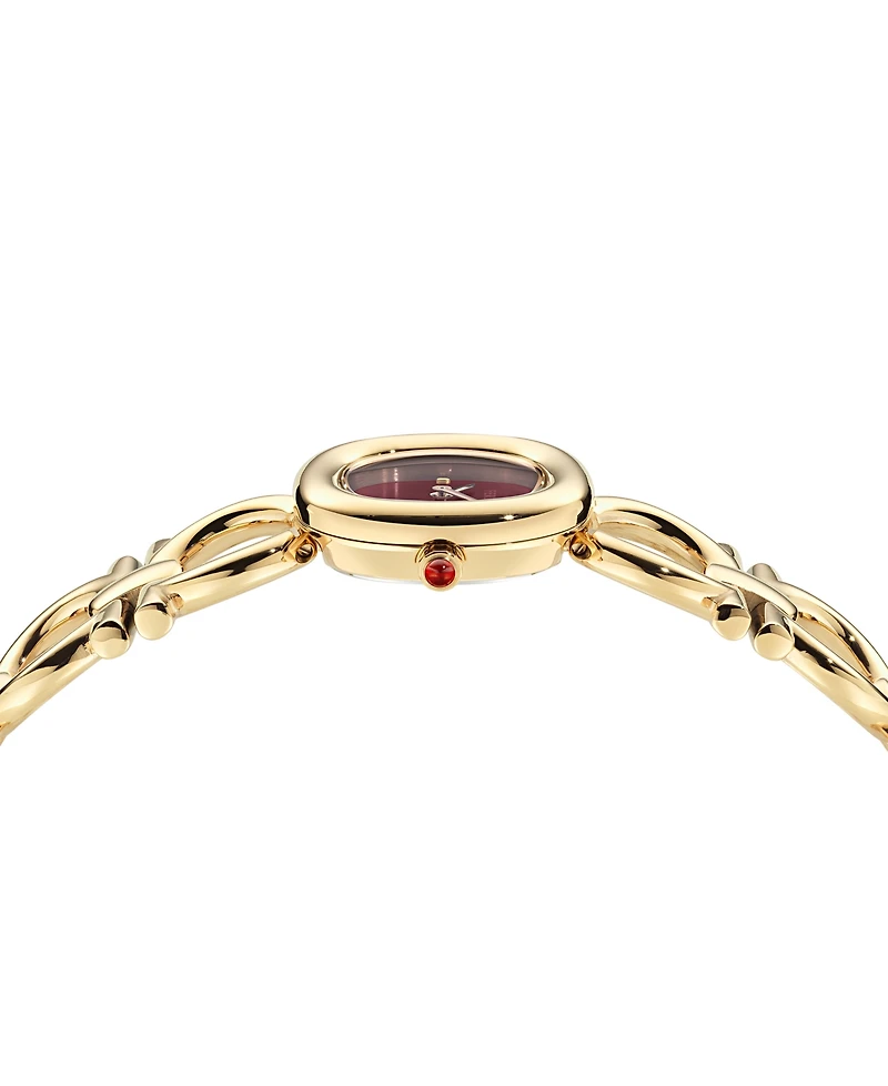 Ferragamo Women's Swiss Double Gancini Gold Ion Plated Link Bracelet Watch 25mm