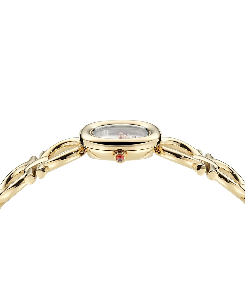 Ferragamo Women's Swiss Double Gancini Gold Ion Plated Link Bracelet Watch 25mm