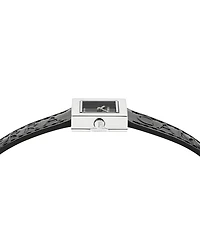 Ferragamo Women's Swiss Portrait Black Leather Strap Watch 20mm
