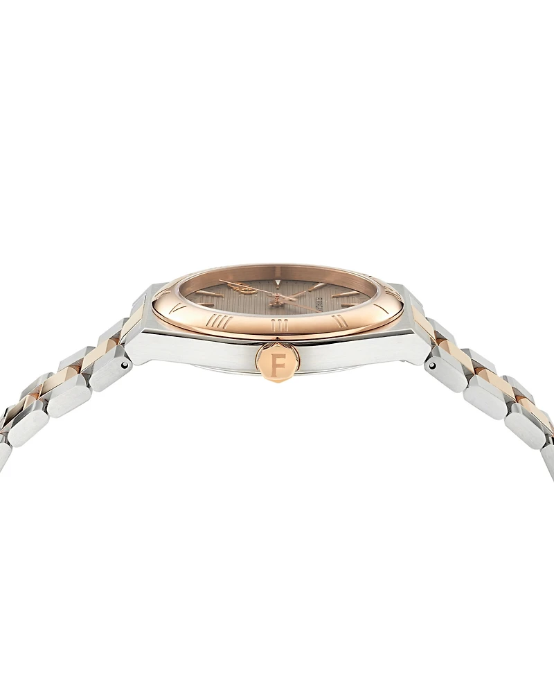 Ferragamo Men's Swiss Vega Two-Tone Stainless Steel Bracelet Watch 40mm