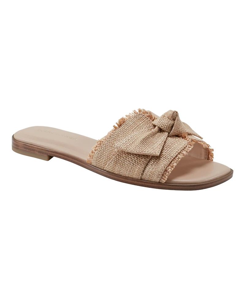 Marc Fisher Women's Fineya Bow Flat Slide Sandals