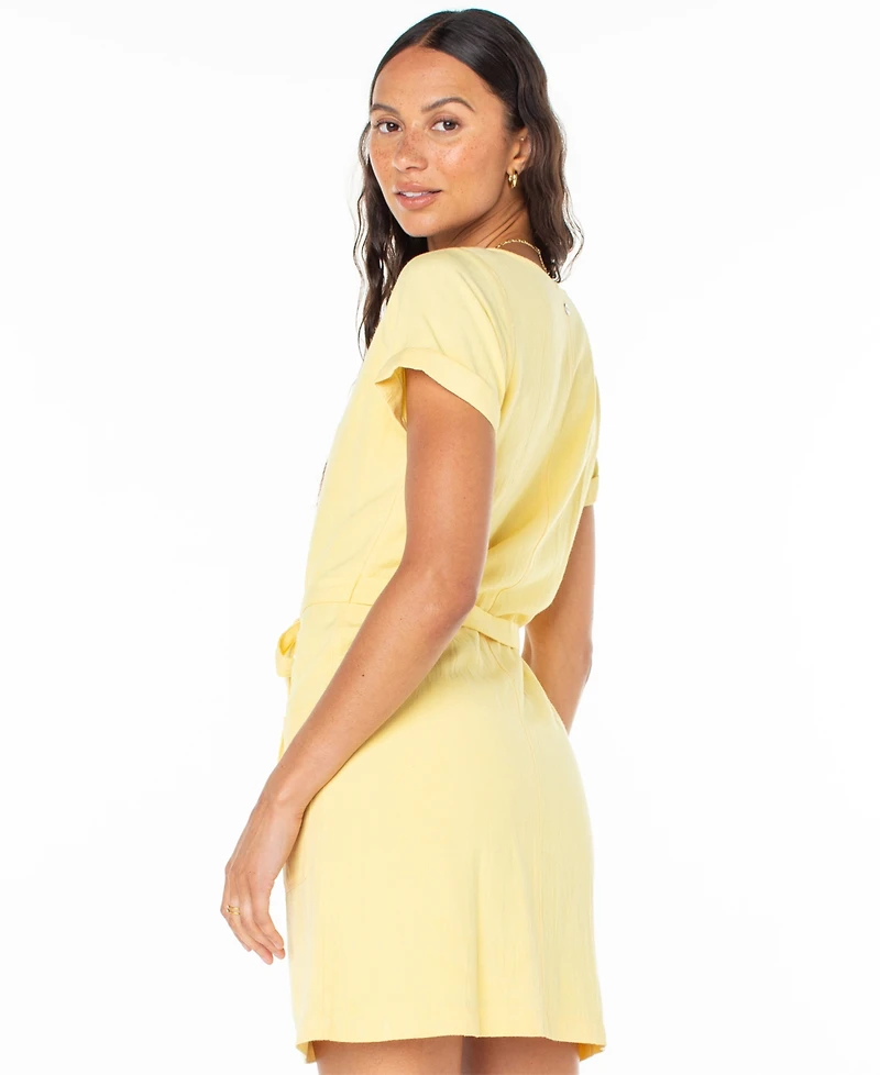Roxy Juniors' Kona Belted Short-Sleeve Mini Dress